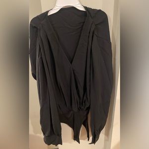 BRAND NEW - NEVER WORN: Black Blouse/Bodysuit